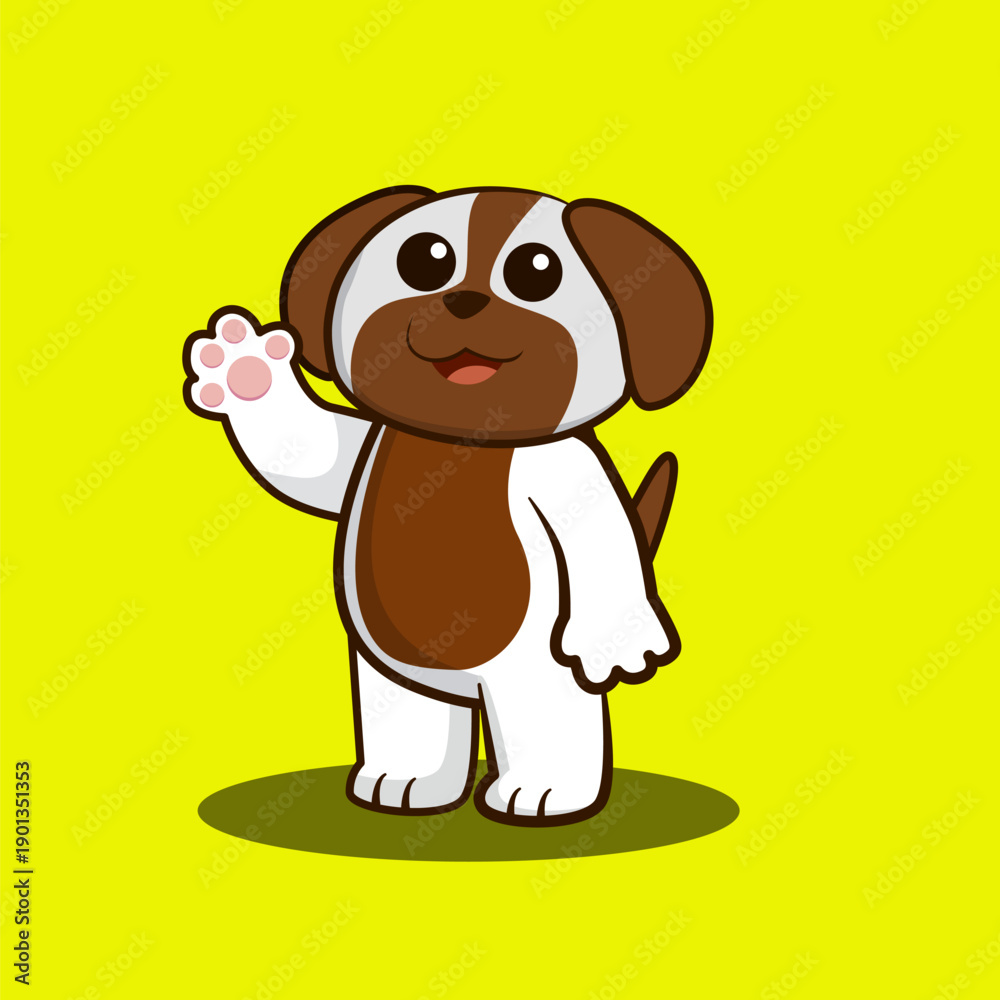 Obraz premium cute dog puppy character