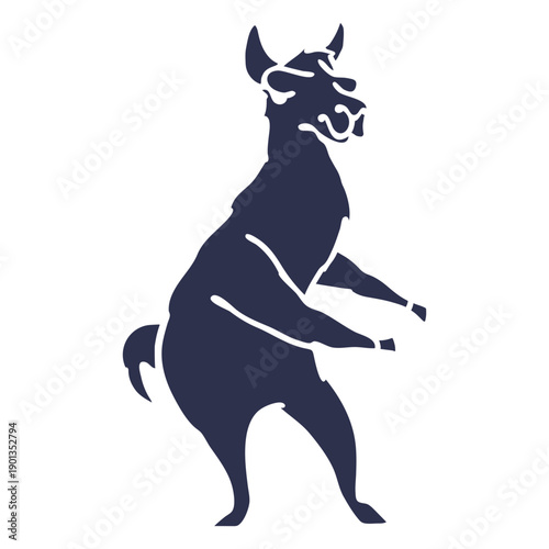 Llama dance dancing detailed silhouette