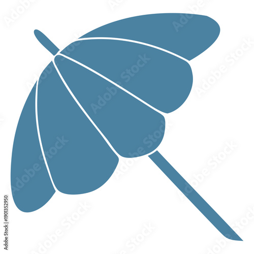 Umbrella sunshade detailed silhouette