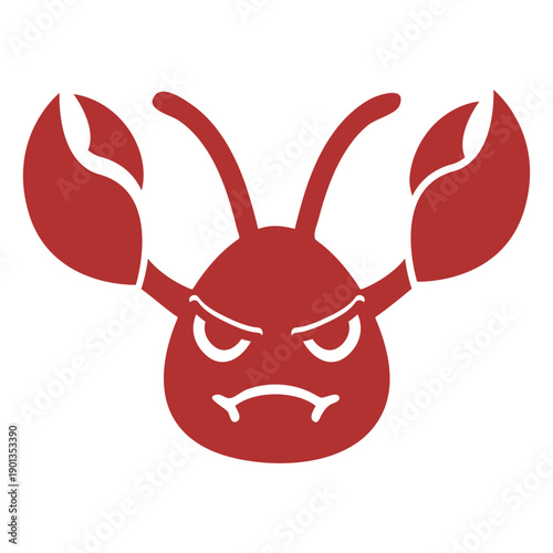 Crawfish angry head muzzle flat