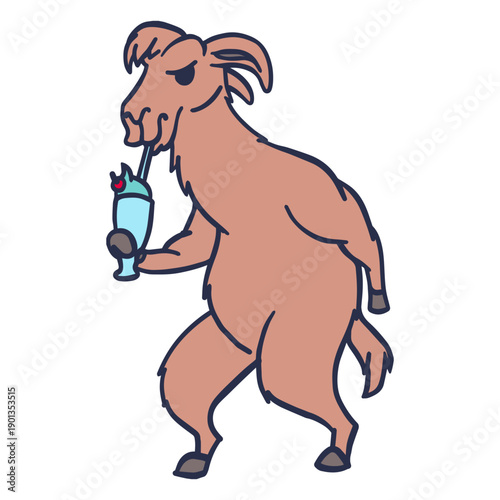 Llama cocktail flat stroke