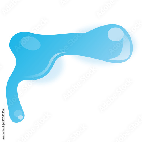 Water drop sticker flat