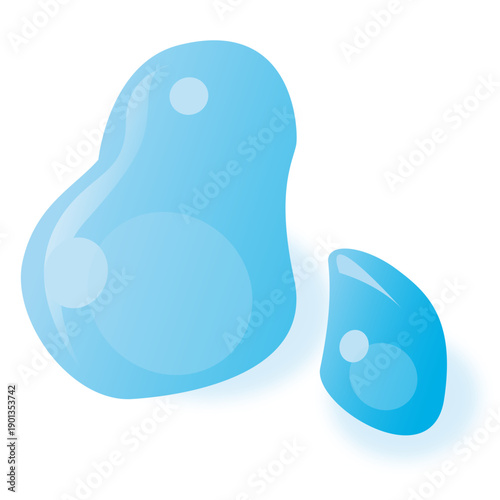 Water drop flat sticker
