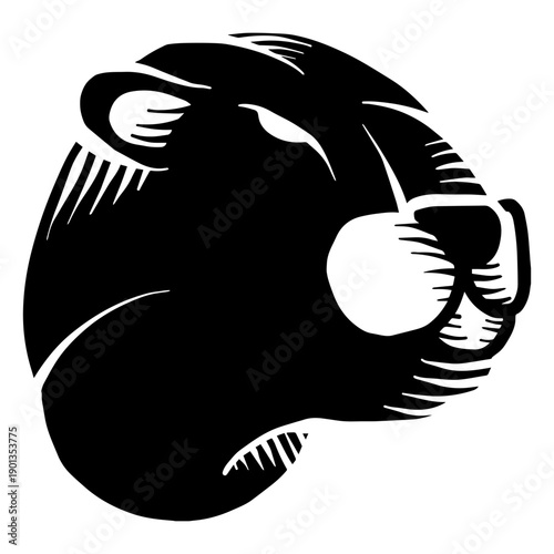 Otter kalan marten tattoo detailed silhouette