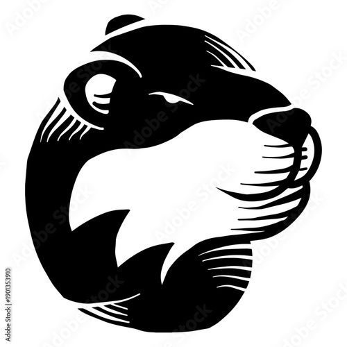 Marten kalan otter tattoo detailed silhouette