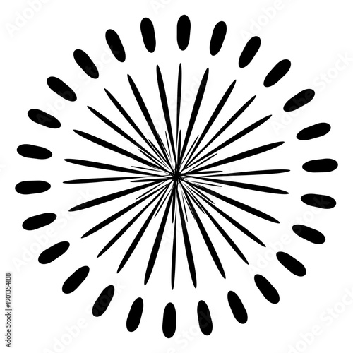 Firework sparks stroke