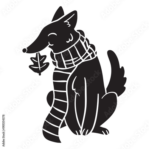 Animal silhouette fox