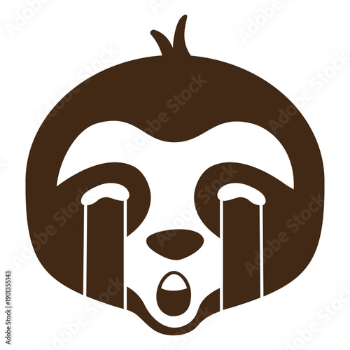 Sloth sad head muzzle flat