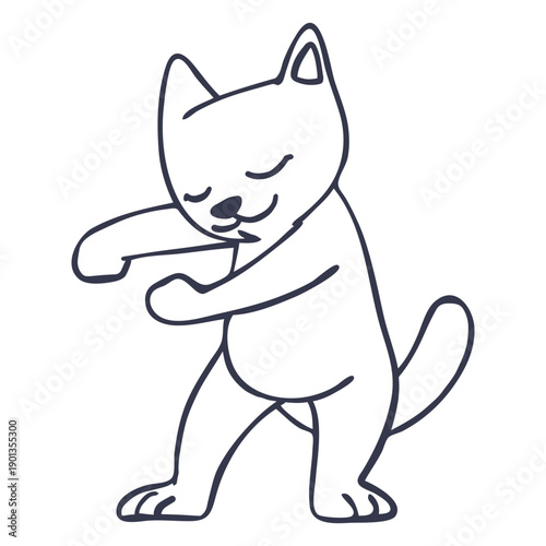 Cat dancing dance stroke