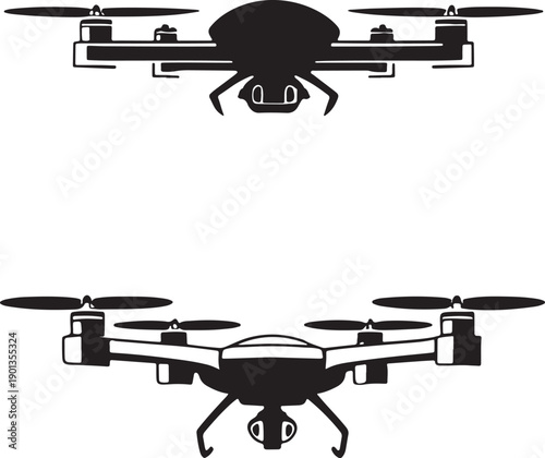 Drone silhouette illustration