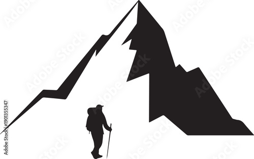 Hiking Adventure Silhouette Art