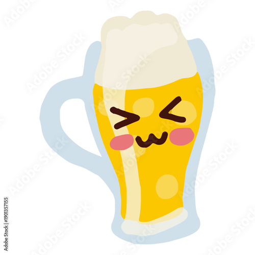 Kawaii character beer mug