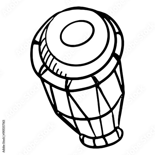 Indian musical instrument tabla stroke