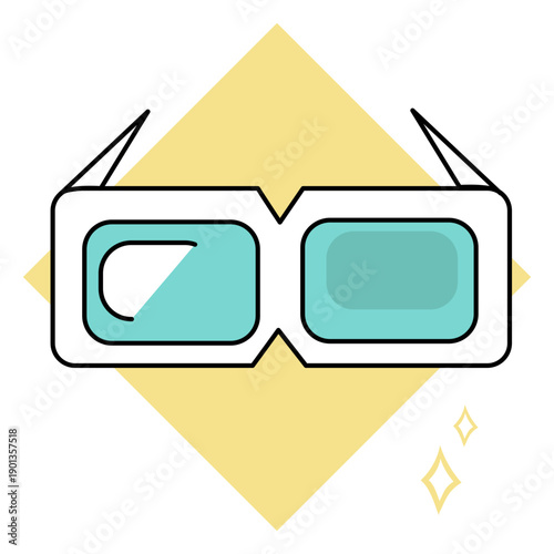 Cool 3d glasses colored