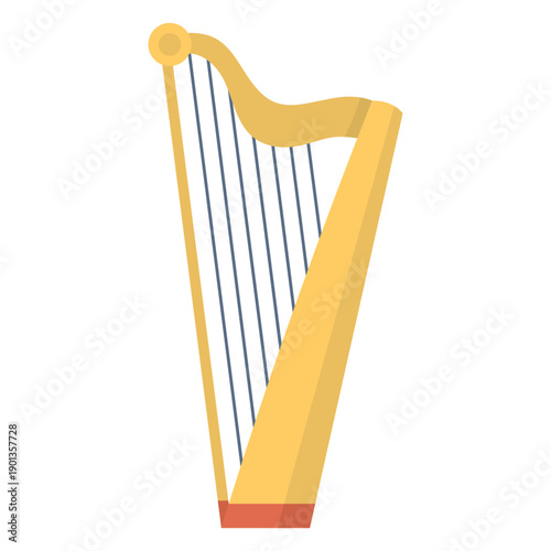 Music harp flat