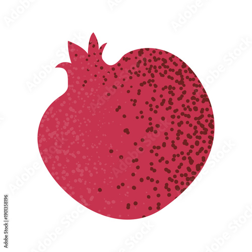 Whole pomegranate fruit textured
