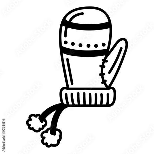 Winter mittens stroke