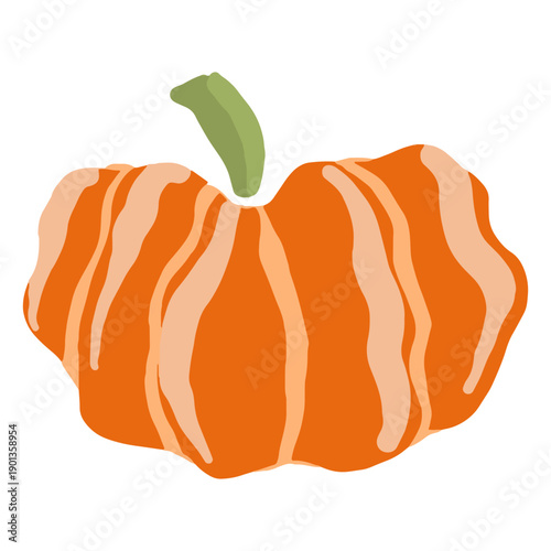 Hand drawn glossy pumpkin