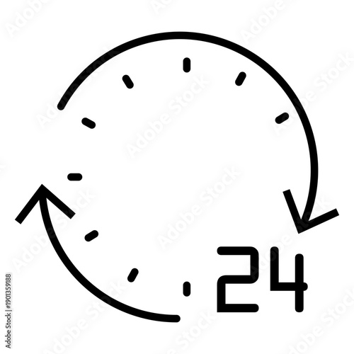 Icon arrows clock stroke