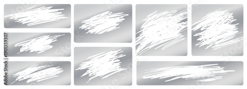 Scratch layer ticket with silver coupon sticker and frame sale grunge. Splash game winner with award gradient stripes and gambling promotion jackpot. Prize luck scratch with glossy metallic.