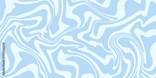 Abstract background seamless pattern with colorful waves. Trendy vector illustration in retro psychedelic style