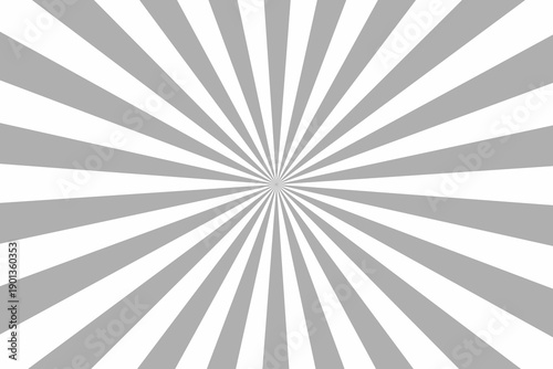 Ray sun light. Sunburst background. Radial circle line. Pattern starburst. Comic beam lines. Sun effect rays. Abstract firework. Concentration stripe. Cartoons lightning style. Vector illustration