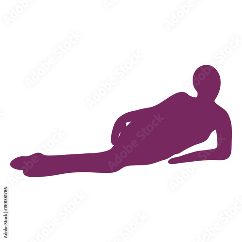Girl laying down side silhouette