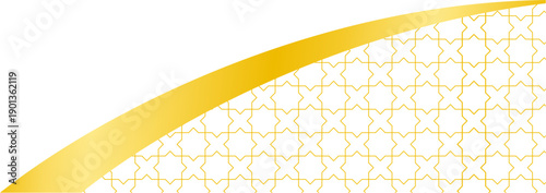 Elegant Golden Ramadan Border with Intricate Islamic Arabesque