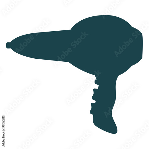 Professional hair dryer silhouette