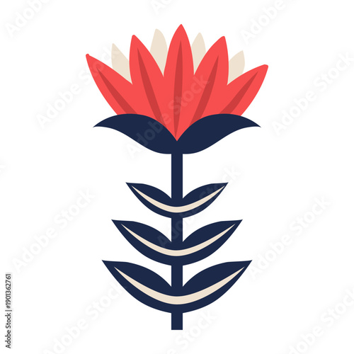 Floral scandi art ornament