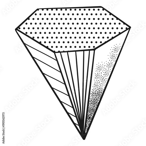 Diamond with dots crystal