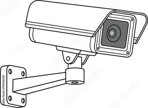 Security camera vector illustration