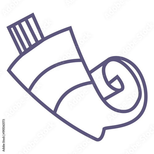 Paint tube stroke icon