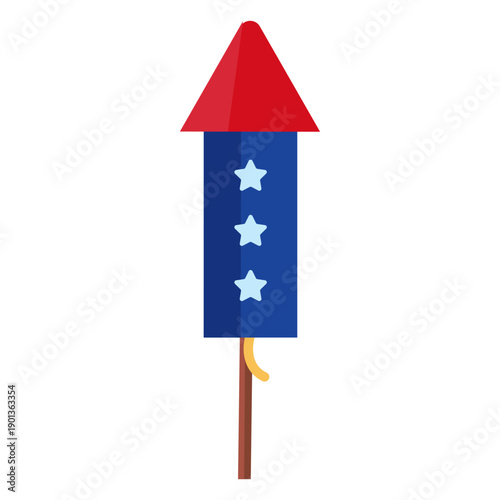 Patriotic stars firework rocket element