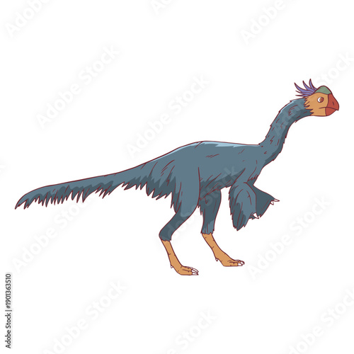 Dinosaur looking bird illustration