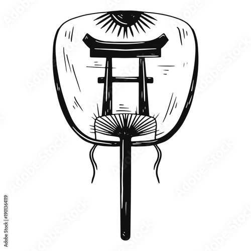 Uchiwa black and white