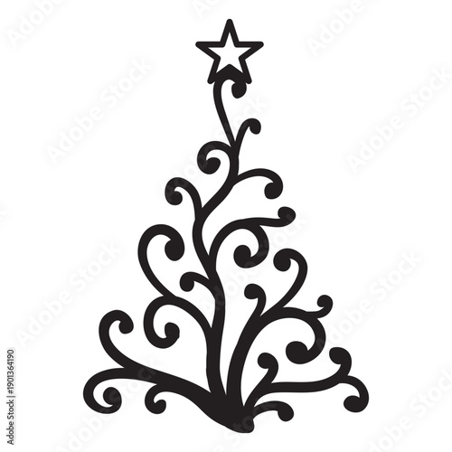 Fir star curl swirl lace flat