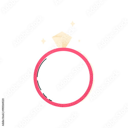 Shiny engagement ring