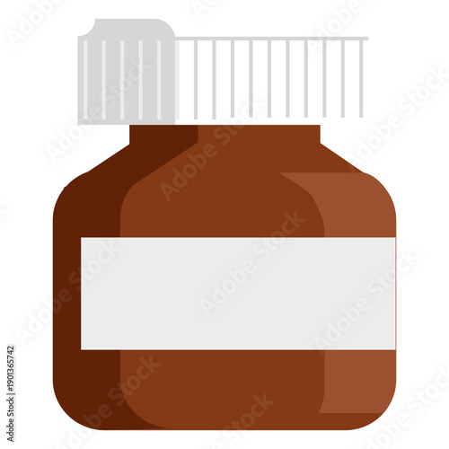 Pharmacy wide jar flat