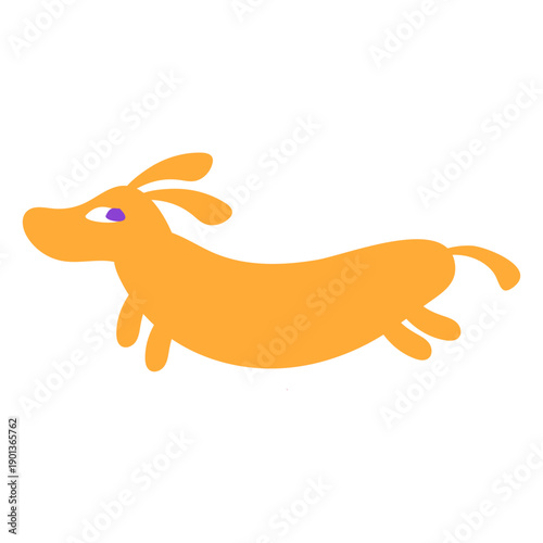 Dachshund dog flat