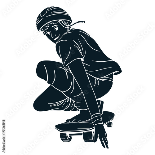 Male skater character black
