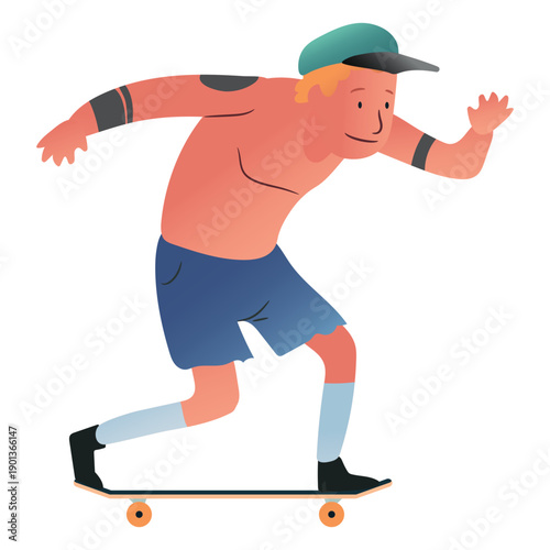 Male skater character