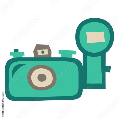 Old camera external flash flat
