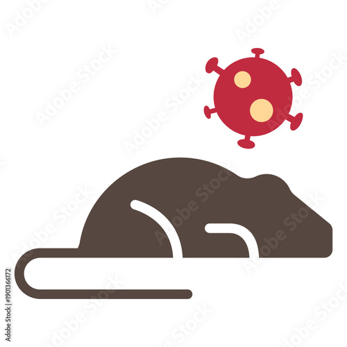 Coronavirus rat icon