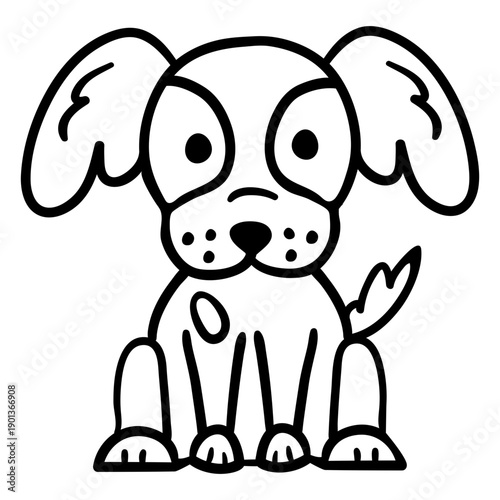 Cute dog animal stroke