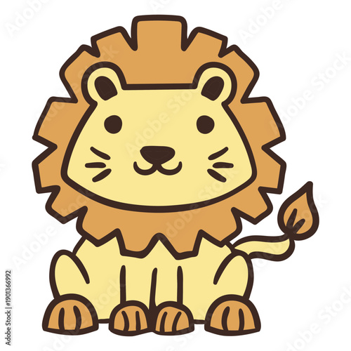 Cute lion animal