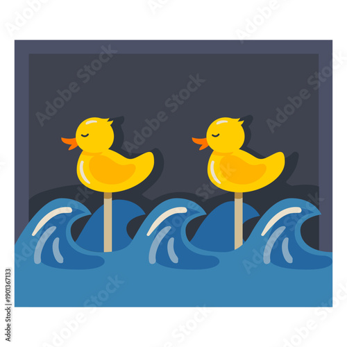 Carnival shooting gallery color