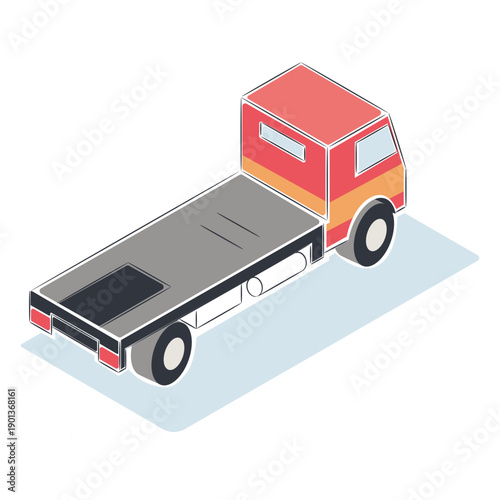 Isometric truck without cargo