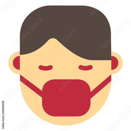 Coronavirus face mask icon