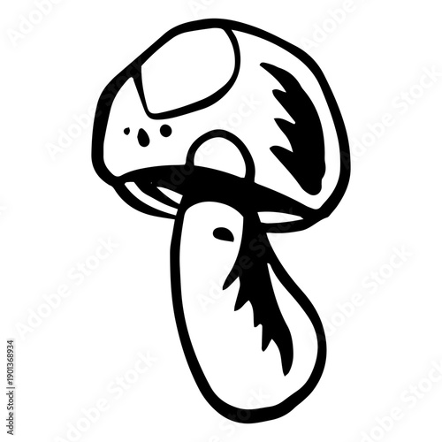 Poisonous mushroom silhouette